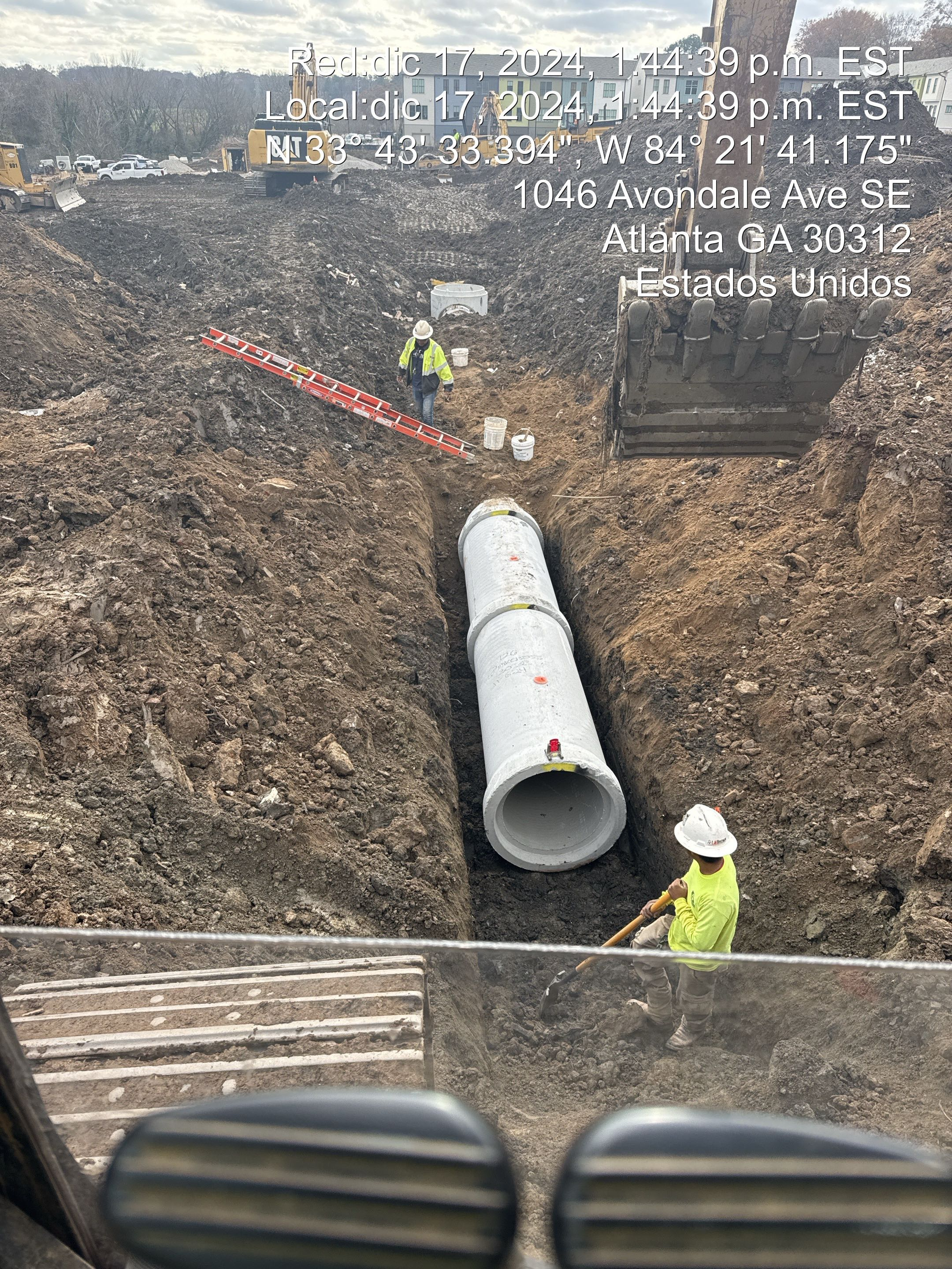 Large-Diameter Concrete Pipe Install